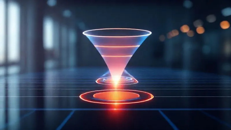 Photorealistic, professional photography of a sleek, minimalist sales funnel visualization, with distinct stages clearly defined by glowing lines and subtle gradients, leading to a vibrant conversion point. Cinematic lighting highlights the flow, sharp focus on the central path, depth of field blurring abstract background elements, 8K hyper-detailed, shot on a high-end DSLR. Photorealistic, professional photography of a sleek, minimalist sales funnel visualization, with distinct stages clearly defined by glowing lines and subtle gradients, leading to a vibrant conversion point. Cinematic lighting highlights the flow, sharp focus on the central path, depth of field blurring abstract background elements, 8K hyper-detailed, shot on a high-end DSLR.