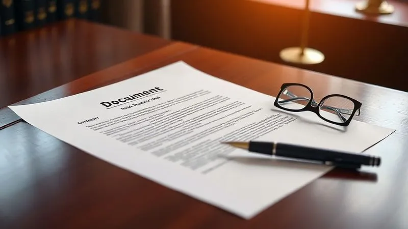 A photorealistic image of a legal document, perhaps a demand letter, prominently displayed on a polished wooden desk, with a fountain pen and a pair of reading glasses nearby. The lighting is strong and focused on the document, emphasizing its importance and official nature. Professional photography, 8K, sharp focus, depth of field, shot on a high-end DSLR. A photorealistic image of a legal document, perhaps a demand letter, prominently displayed on a polished wooden desk, with a fountain pen and a pair of reading glasses nearby. The lighting is strong and focused on the document, emphasizing its importance and official nature. Professional photography, 8K, sharp focus, depth of field, shot on a high-end DSLR.