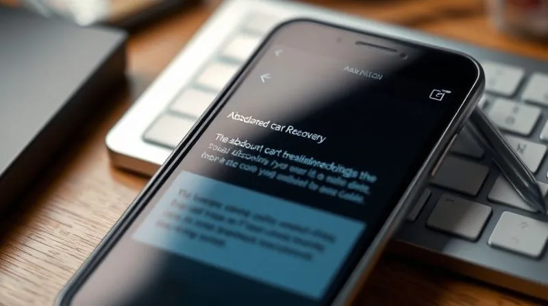 A photorealistic close-up of a smartphone screen displaying an abandoned cart recovery email with a clear discount code for shipping. Soft, inviting lighting, sharp focus on the screen, depth of field blurring a desk background. 8K hyper-detailed. A photorealistic close-up of a smartphone screen displaying an abandoned cart recovery email with a clear discount code for shipping. Soft, inviting lighting, sharp focus on the screen, depth of field blurring a desk background. 8K hyper-detailed.