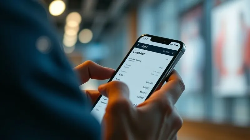 A photorealistic, professional photography, 8K, cinematic lighting, sharp focus, depth of field, shot on a high-end DSLR, depicting a person effortlessly navigating a clean, intuitive, and fast-loading e-commerce checkout page on a modern smartphone, highlighting a smooth mobile user experience.