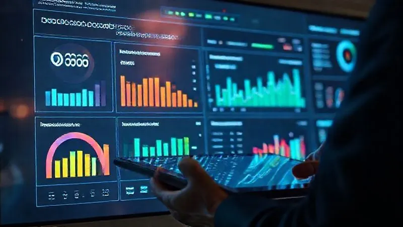 A photorealistic image of a sleek, modern digital dashboard displaying various global mobility metrics: cost savings, assignment success rates, expat satisfaction scores, and real-time expense tracking. The screen is vibrant, with data visualizations like bar charts and line graphs. A professional's hand is subtly interacting with a tablet in the foreground. Cinematic lighting, 8K hyper-detailed. A photorealistic image of a sleek, modern digital dashboard displaying various global mobility metrics: cost savings, assignment success rates, expat satisfaction scores, and real-time expense tracking. The screen is vibrant, with data visualizations like bar charts and line graphs. A professional's hand is subtly interacting with a tablet in the foreground. Cinematic lighting, 8K hyper-detailed.