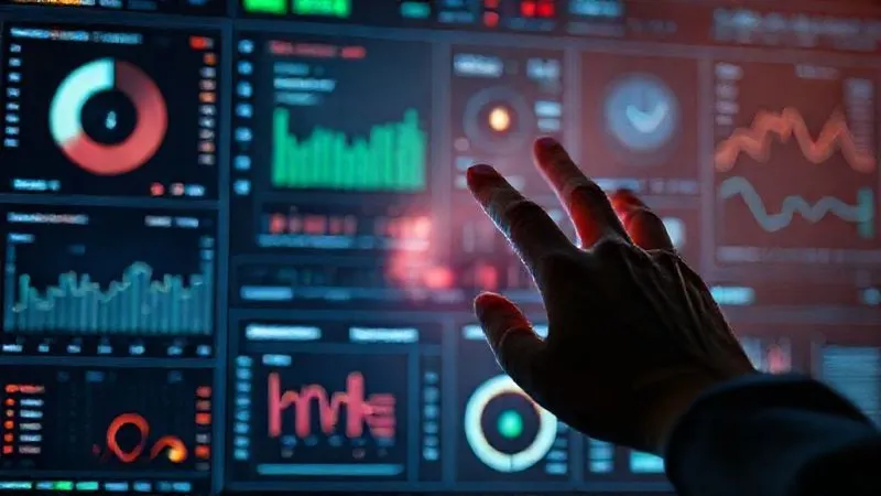 A photorealistic image of a complex digital dashboard displaying real-time fraud scores, transaction alerts, and chargeback prevention metrics. The screen shows intricate graphs and data visualizations, with a subtle glow, cinematic lighting, sharp focus on the data, depth of field blurring a hand interacting with a touchscreen, 8K, professional photography.