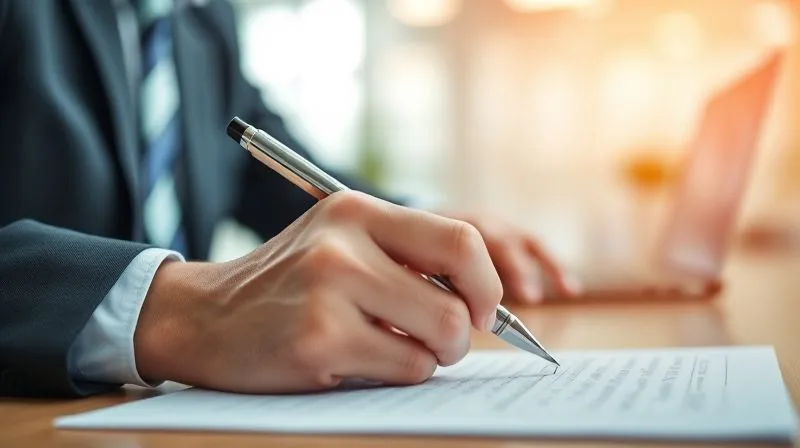 A close-up of a hand writing notes on a feedback form or survey, with a blurred background showing a professional, modern office setting. The focus is sharp on the pen and paper, conveying attention to detail and listening. Photorealistic, professional photography, 8K, cinematic lighting, sharp focus, depth of field, shot on a high-end DSLR. A close-up of a hand writing notes on a feedback form or survey, with a blurred background showing a professional, modern office setting. The focus is sharp on the pen and paper, conveying attention to detail and listening. Photorealistic, professional photography, 8K, cinematic lighting, sharp focus, depth of field, shot on a high-end DSLR.