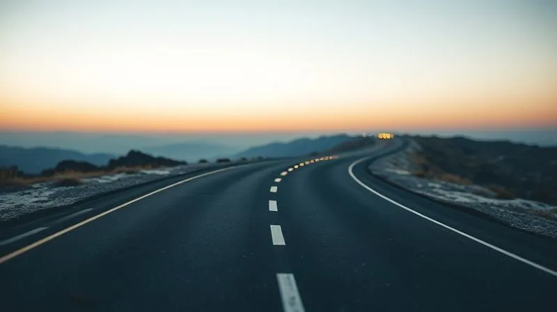A photorealistic image of a winding roadmap stretching into the distance, with small, glowing markers indicating milestones and learning points. The road is smooth and well-maintained, suggesting continuous improvement and forward momentum. Cinematic lighting, sharp focus on the foreground, depth of field blurring the horizon. 8K hyper-detailed, professional photography, shot on a high-end DSLR.