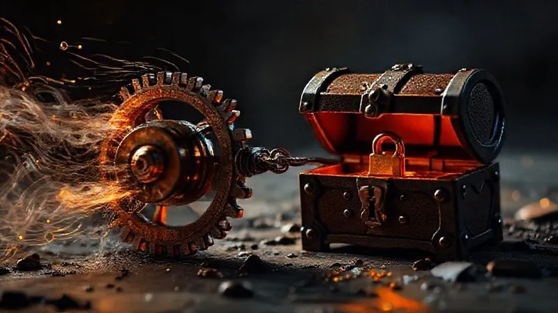 A photorealistic image depicting a tug-of-war between two abstract concepts: one side represented by fast-moving, interconnected gears (Agile) and the other by a locked, glowing treasure chest (Trade Secret). Cinematic lighting, sharp focus, depth of field, 8K, professional photography, shot on a high-end DSLR. A photorealistic image depicting a tug-of-war between two abstract concepts: one side represented by fast-moving, interconnected gears (Agile) and the other by a locked, glowing treasure chest (Trade Secret). Cinematic lighting, sharp focus, depth of field, 8K, professional photography, shot on a high-end DSLR.