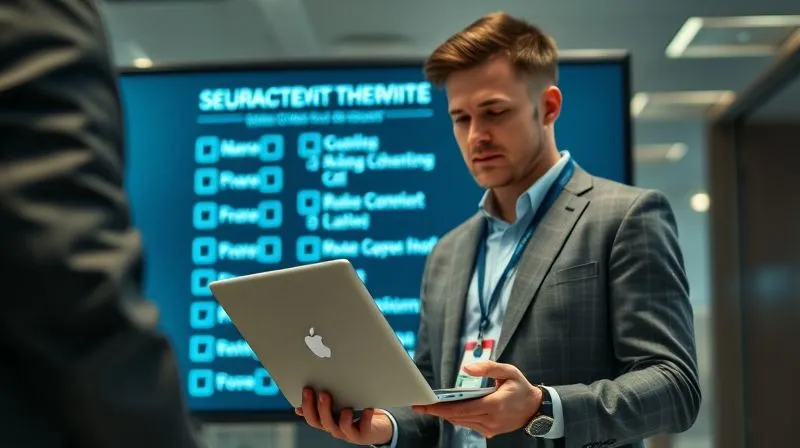 photorealistic, professional photography, 8K, cinematic lighting, sharp focus, depth of field, shot on a high-end DSLR. A corporate HR professional overseeing an employee returning a company laptop and badge during an exit interview, with a digital checklist visible on a screen in the background, conveying a sense of organized security and compliance. photorealistic, professional photography, 8K, cinematic lighting, sharp focus, depth of field, shot on a high-end DSLR. A corporate HR professional overseeing an employee returning a company laptop and badge during an exit interview, with a digital checklist visible on a screen in the background, conveying a sense of organized security and compliance.