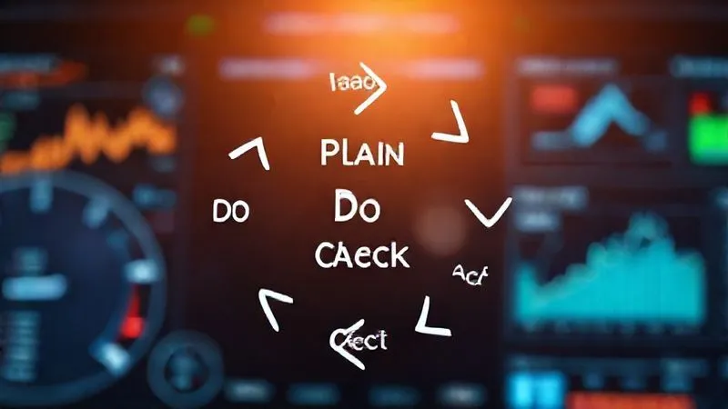 A photorealistic image of a circular diagram representing a continuous improvement loop, with arrows indicating 'Plan, Do, Check, Act' for e-commerce ad optimization, set against a blurred background of digital dashboards, cinematic lighting, sharp focus on the loop, depth of field, 8K, professional photography. A photorealistic image of a circular diagram representing a continuous improvement loop, with arrows indicating 'Plan, Do, Check, Act' for e-commerce ad optimization, set against a blurred background of digital dashboards, cinematic lighting, sharp focus on the loop, depth of field, 8K, professional photography.
