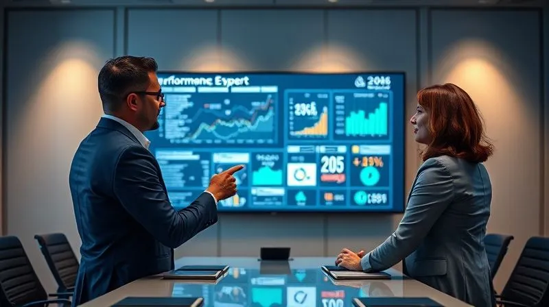 A photorealistic image of three diverse business executives in a modern, minimalist boardroom, intently reviewing a large, glowing interactive screen displaying complex data visualizations and performance metrics. One executive points thoughtfully at a graph, while others listen, showing deep engagement. Cinematic lighting, sharp focus on the screen and faces, depth of field blurring the background, 8K hyper-detailed, professional photography. A photorealistic image of three diverse business executives in a modern, minimalist boardroom, intently reviewing a large, glowing interactive screen displaying complex data visualizations and performance metrics. One executive points thoughtfully at a graph, while others listen, showing deep engagement. Cinematic lighting, sharp focus on the screen and faces, depth of field blurring the background, 8K hyper-detailed, professional photography.