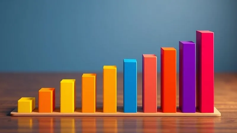 A photorealistic 3D bar chart showing employee satisfaction increasing over time after implementing new benefits, with clear labels for 'Before Benefits Redesign' and 'After Benefits Redesign'. The bars are vibrant and visually appealing. Professional photography, 8K, cinematic lighting, sharp focus, depth of field, shot on a high-end DSLR.