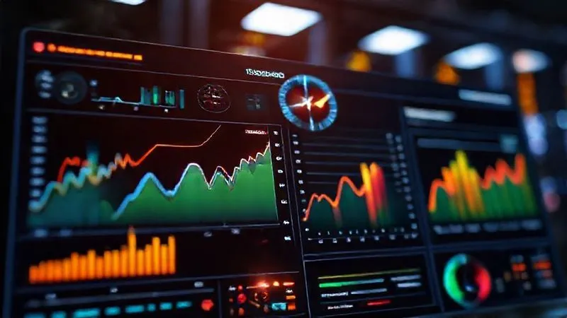 Photorealistic image of a futuristic analytics dashboard displaying vibrant, interactive graphs and charts related to mobile app retention metrics. A glowing compass needle points towards 'Retention Boost'. Cinematic lighting, sharp focus on the dashboard, depth of field blurring a data center background, 8K hyper-detailed, professional photography, shot on a high-end DSLR.
