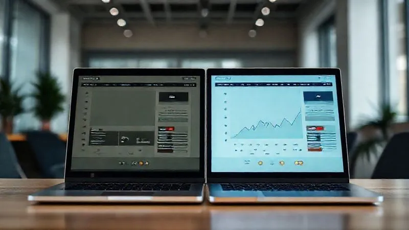 photorealistic, professional photography, 8K, cinematic lighting, sharp focus, depth of field, shot on a high-end DSLR, two identical digital interfaces side-by-side on a laptop screen, labeled 'Version A' and 'Version B', with subtle differences highlighted by glowing annotations, symbolizing A/B testing and optimization in action, focused on a graph showing improved metrics, in a modern, minimalist office setting. photorealistic, professional photography, 8K, cinematic lighting, sharp focus, depth of field, shot on a high-end DSLR, two identical digital interfaces side-by-side on a laptop screen, labeled 'Version A' and 'Version B', with subtle differences highlighted by glowing annotations, symbolizing A/B testing and optimization in action, focused on a graph showing improved metrics, in a modern, minimalist office setting.