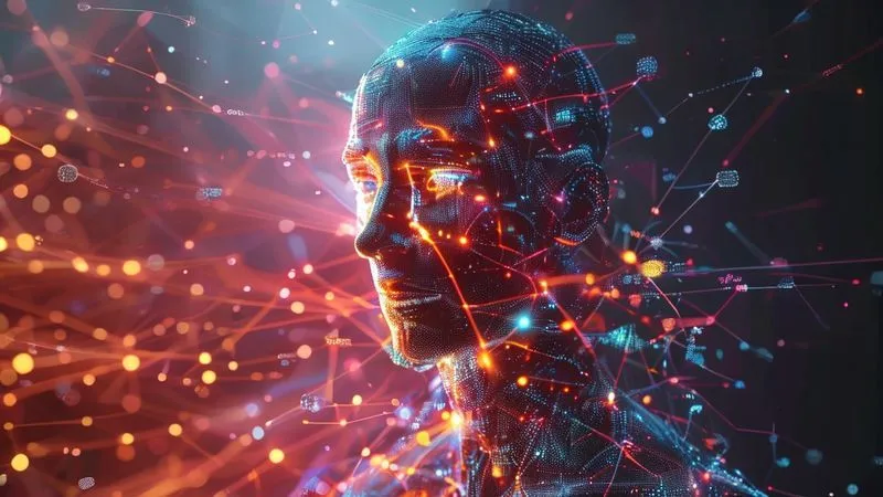 A photorealistic, artistic representation of a human figure composed of various interconnected data nodes, with certain nodes glowing brighter, symbolizing key motivators and engagement drivers, professional photography, 8K, cinematic lighting. A photorealistic, artistic representation of a human figure composed of various interconnected data nodes, with certain nodes glowing brighter, symbolizing key motivators and engagement drivers, professional photography, 8K, cinematic lighting.