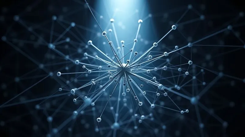 A photorealistic 3D visualization of a complex network graph, with nodes representing data points and edges representing relationships, illuminated by a spotlight revealing a clear, strong central cluster of interconnected insights. Cinematic lighting, sharp focus on the central cluster, depth of field blurring the background, 8K hyper-detailed, professional photography, shot on a high-end DSLR. A photorealistic 3D visualization of a complex network graph, with nodes representing data points and edges representing relationships, illuminated by a spotlight revealing a clear, strong central cluster of interconnected insights. Cinematic lighting, sharp focus on the central cluster, depth of field blurring the background, 8K hyper-detailed, professional photography, shot on a high-end DSLR.