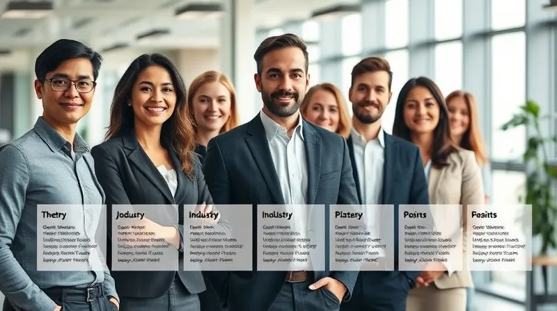 A photorealistic image of a diverse group of business professionals in a modern office setting, each represented by an overlay of their key demographic and psychographic data points (e.g., job title, industry, pain points, goals), illustrating the concept of granular buyer personas. Professional photography, 8K, cinematic lighting, sharp focus on the individuals, depth of field blurring the background, shot on a high-end DSLR, conveying deep understanding. A photorealistic image of a diverse group of business professionals in a modern office setting, each represented by an overlay of their key demographic and psychographic data points (e.g., job title, industry, pain points, goals), illustrating the concept of granular buyer personas. Professional photography, 8K, cinematic lighting, sharp focus on the individuals, depth of field blurring the background, shot on a high-end DSLR, conveying deep understanding.