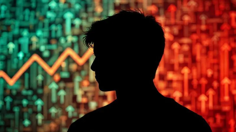 A photorealistic image depicting a person's silhouette against a blurred background of overlapping, complex digital graphs and arrows, symbolizing the overwhelming nature of continuous change. The silhouette has a slight slump, conveying weariness, with subtle cinematic lighting highlighting the sense of burden. 8K, sharp focus, depth of field, professional photography. A photorealistic image depicting a person's silhouette against a blurred background of overlapping, complex digital graphs and arrows, symbolizing the overwhelming nature of continuous change. The silhouette has a slight slump, conveying weariness, with subtle cinematic lighting highlighting the sense of burden. 8K, sharp focus, depth of field, professional photography.
