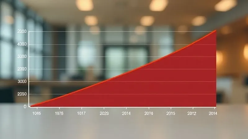 A photorealistic graph showing a steep decline in productivity and a corresponding rise in costs over time, symbolizing the negative impact of high employee turnover. The graph should be clean, professional, with subtle cinematic lighting. 8K, sharp focus, depth of field, shot on a high-end DSLR.