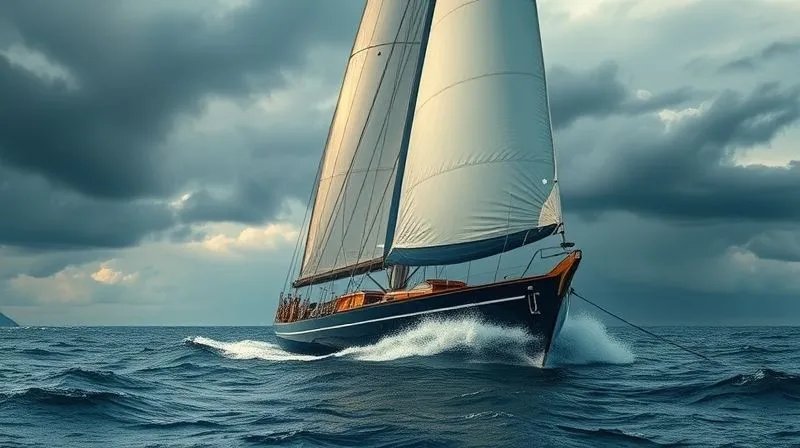 A photorealistic, professional photography, 8K, cinematic lighting, sharp focus, depth of field, shot on a high-end DSLR. A sturdy sailing ship with a well-maintained, taut sail, expertly navigating through a slightly turbulent but manageable sea under a dramatic sky. The ship is cutting through the water with purpose, symbolizing adaptability and strategic course correction in challenging business environments. The image should convey resilience and proactive management.