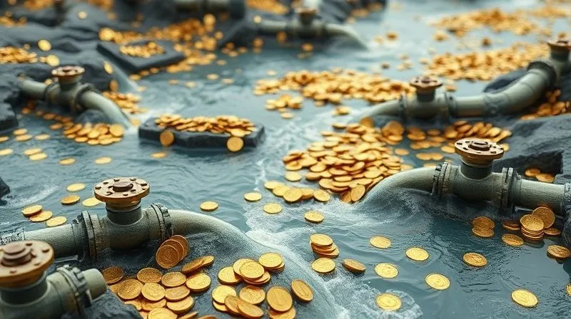 A photorealistic, professional photography, 8K, cinematic lighting, sharp focus, depth of field, shot on a high-end DSLR. Image of a complex, flowing river of golden coins representing cash flow, with various gates and valves being expertly managed to optimize its path, suggesting efficient working capital and operational control. A photorealistic, professional photography, 8K, cinematic lighting, sharp focus, depth of field, shot on a high-end DSLR. Image of a complex, flowing river of golden coins representing cash flow, with various gates and valves being expertly managed to optimize its path, suggesting efficient working capital and operational control.