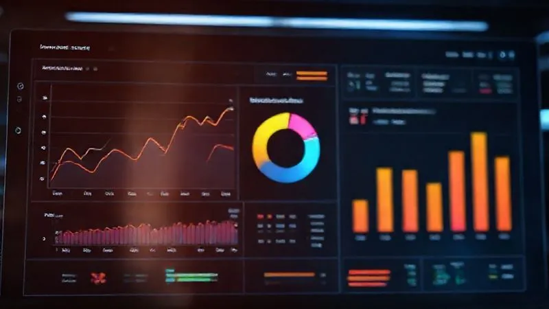 A photorealistic, professional photography of a modern, clean digital dashboard displaying various data visualizations: a line graph showing project completion rates over time, a pie chart illustrating employee engagement survey results, and a bar chart comparing communication response times across teams. The data is clear, colorful, and easy to interpret, set against a dark, futuristic background. Cinematic lighting, sharp focus on the data, depth of field blurring the background, 8K hyper-detailed. A photorealistic, professional photography of a modern, clean digital dashboard displaying various data visualizations: a line graph showing project completion rates over time, a pie chart illustrating employee engagement survey results, and a bar chart comparing communication response times across teams. The data is clear, colorful, and easy to interpret, set against a dark, futuristic background. Cinematic lighting, sharp focus on the data, depth of field blurring the background, 8K hyper-detailed.