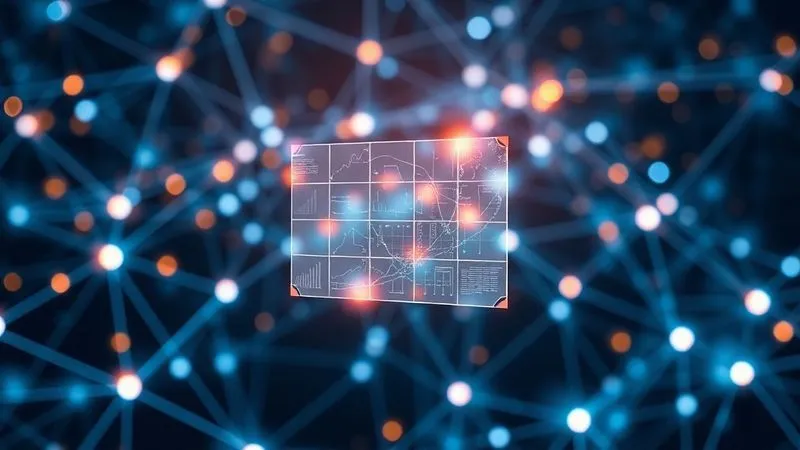 A photorealistic image of a glowing, interconnected network of digital nodes and lines, symbolizing efficient information flow and decision pathways. In the foreground, a transparent 3D interface displays a clear decision matrix. Cinematic lighting, sharp focus on the interface, depth of field blurring the background network. Professional photography, 8K, shot on a high-end DSLR.