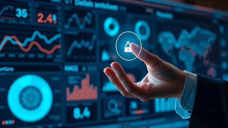 A photorealistic, professional photography, 8K, cinematic lighting, sharp focus, depth of field, shot on a high-end DSLR. A sophisticated digital dashboard displaying various interconnected data points and graphs, representing an innovation ecosystem. Lines of data flow smoothly between different sections of the dashboard, symbolizing seamless integration. In the foreground, a professional hand is interacting with a holographic interface, demonstrating data management and analysis. The lighting is bright and analytical, highlighting clarity and precision in data handling.