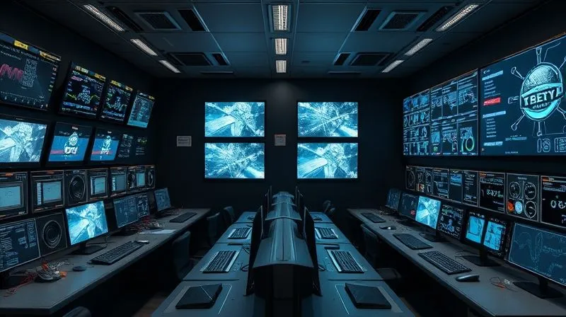 Two identical but distinct IT control rooms running concurrently. One room is labeled "Legacy" with analog monitors, blinking lights, and visible cables, showing active operations. The other is labeled "Modern" with sleek digital dashboards, holographic displays, and clean lines, also showing active, seamless operations. The image emphasizes parallel, non-disruptive functioning. Photorealistic, professional photography, 8K, cinematic lighting, sharp focus, depth of field, shot on a high-end DSLR.