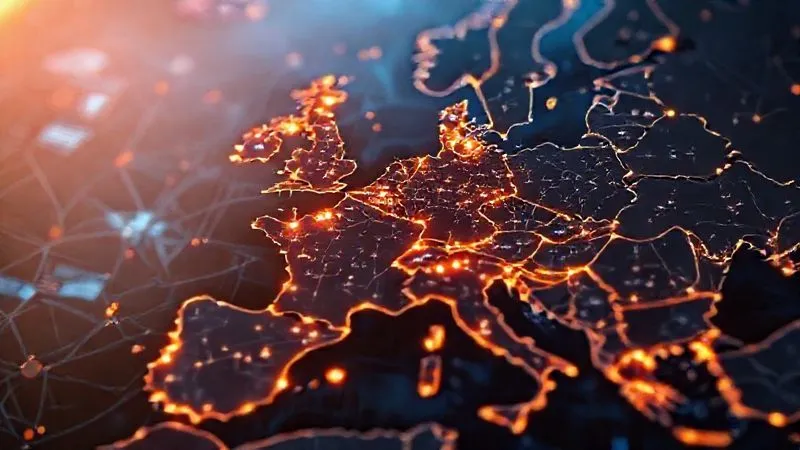 photorealistic, professional photography, 8K, cinematic lighting, sharp focus, depth of field, shot on a high-end DSLR, a complex, intricate digital map of the European Union with glowing lines representing trade routes and various customs checkpoints, overlaid with abstract geometric shapes symbolizing data flow and regulatory hurdles, conveying the challenge and complexity of EU customs for e-commerce. photorealistic, professional photography, 8K, cinematic lighting, sharp focus, depth of field, shot on a high-end DSLR, a complex, intricate digital map of the European Union with glowing lines representing trade routes and various customs checkpoints, overlaid with abstract geometric shapes symbolizing data flow and regulatory hurdles, conveying the challenge and complexity of EU customs for e-commerce.