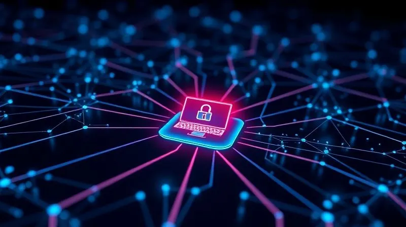 A photorealistic network diagram showing a single computer icon glowing red and being isolated from the main network by a digital firewall, with a sense of urgency. Professional photography, 8K, cinematic lighting, sharp focus, depth of field, shot on a high-end DSLR. A photorealistic network diagram showing a single computer icon glowing red and being isolated from the main network by a digital firewall, with a sense of urgency. Professional photography, 8K, cinematic lighting, sharp focus, depth of field, shot on a high-end DSLR.