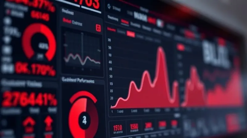 A photorealistic dashboard displaying complex financial and customer metrics for a struggling startup, with red indicators and downward trends, cinematic lighting, sharp focus on a key performance indicator chart, depth of field blurring the background, 8K hyper-detailed. A photorealistic dashboard displaying complex financial and customer metrics for a struggling startup, with red indicators and downward trends, cinematic lighting, sharp focus on a key performance indicator chart, depth of field blurring the background, 8K hyper-detailed.