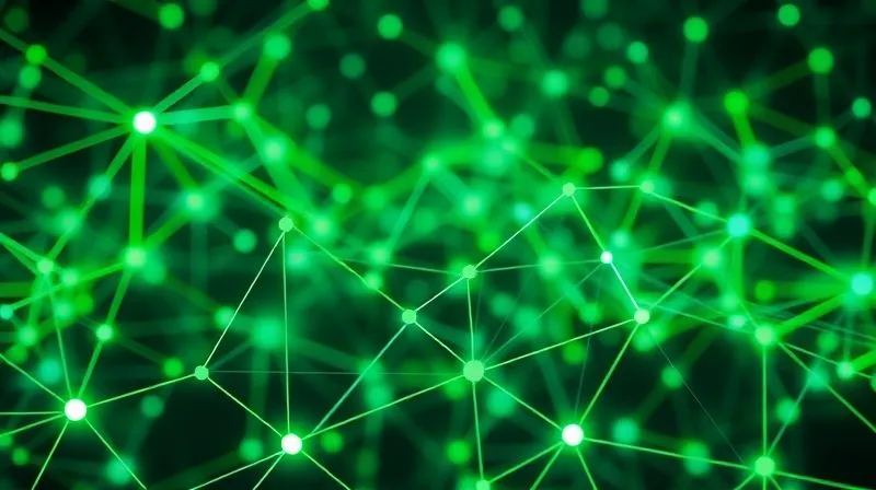 A photorealistic image of a complex, interconnected network of green and blue glowing lines, symbolizing a resilient and ethical supply chain. New, stronger nodes are forming, and the overall structure appears robust and transparent. The image conveys future-proofing, continuous improvement, and interconnected strength. Professional photography, 8K, cinematic lighting, sharp focus on the network, depth of field, shot on a high-end DSLR.