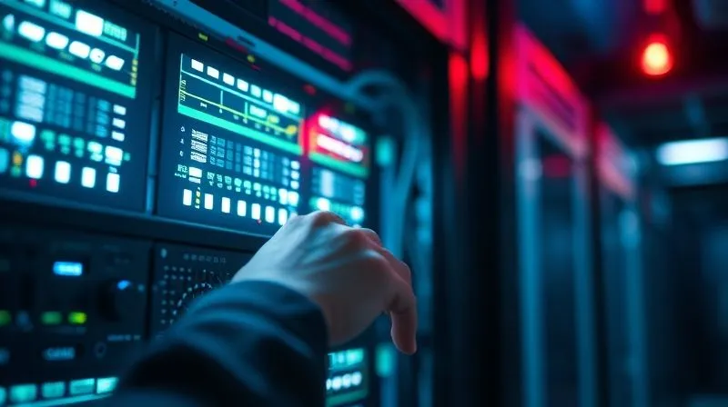 photorealistic, professional photography, 8K, cinematic lighting, sharp focus, depth of field, shot on a high-end DSLR. A network engineer's hands working on a glowing server rack, with digital data streams flowing in a contained, secure environment. The scene emphasizes focused, urgent technical containment, with a red warning light in the background. photorealistic, professional photography, 8K, cinematic lighting, sharp focus, depth of field, shot on a high-end DSLR. A network engineer's hands working on a glowing server rack, with digital data streams flowing in a contained, secure environment. The scene emphasizes focused, urgent technical containment, with a red warning light in the background.