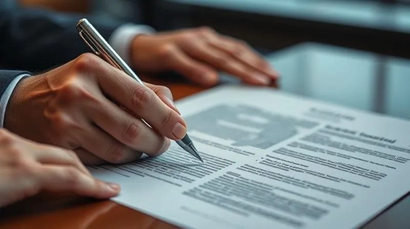 A photorealistic, professional photography, 8K, cinematic lighting, sharp focus, depth of field, shot on a high-end DSLR, depicting a hand signing a complex legal document with a stylized, subtle globe overlay on the paper, while another hand points to a clause. The scene should convey the meticulous detail of legal and insurance safeguards in international business, with a serious and professional tone. A photorealistic, professional photography, 8K, cinematic lighting, sharp focus, depth of field, shot on a high-end DSLR, depicting a hand signing a complex legal document with a stylized, subtle globe overlay on the paper, while another hand points to a clause. The scene should convey the meticulous detail of legal and insurance safeguards in international business, with a serious and professional tone.