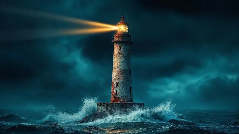 A photorealistic image of a weathered but strong lighthouse standing firm against a stormy sea, its beam cutting through the darkness, symbolizing resilience, protection, and foresight in business, cinematic lighting, sharp focus on the lighthouse, depth of field blurring the background, 8K hyper-detailed, professional photography, shot on a high-end DSLR. A photorealistic image of a weathered but strong lighthouse standing firm against a stormy sea, its beam cutting through the darkness, symbolizing resilience, protection, and foresight in business, cinematic lighting, sharp focus on the lighthouse, depth of field blurring the background, 8K hyper-detailed, professional photography, shot on a high-end DSLR.