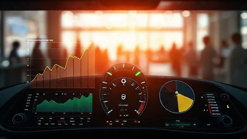 A photorealistic image of a futuristic dashboard displaying various innovation metrics: a graph showing an upward trend in 'experiments launched', a speedometer indicating 'time to market' in green, and a pie chart for 'innovation portfolio balance'. The dashboard is sleek and intuitive, with cinematic lighting and sharp focus, depth of field blurring a background of busy innovators. 8K hyper-detailed, shot on a high-end DSLR. Professional photography, conveying data-driven progress. A photorealistic image of a futuristic dashboard displaying various innovation metrics: a graph showing an upward trend in 'experiments launched', a speedometer indicating 'time to market' in green, and a pie chart for 'innovation portfolio balance'. The dashboard is sleek and intuitive, with cinematic lighting and sharp focus, depth of field blurring a background of busy innovators. 8K hyper-detailed, shot on a high-end DSLR. Professional photography, conveying data-driven progress.