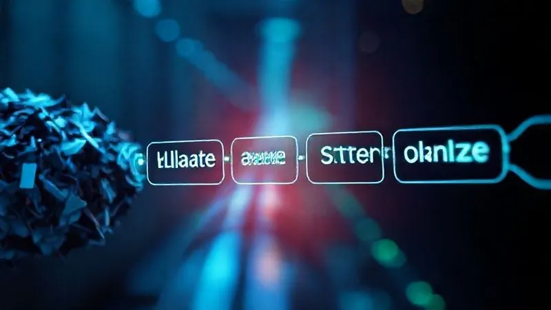 photorealistic, professional photography, 8K, cinematic lighting, sharp focus, depth of field, shot on a high-end DSLR. A stylized, abstract data pipeline with various nodes representing 'Validate', 'Cleanse', 'Standardize', and 'Integrate'. The data flows from a chaotic, jumbled input on the left to a clear, organized output on the right. Soft blue and green light illuminate the process, conveying order and efficiency. photorealistic, professional photography, 8K, cinematic lighting, sharp focus, depth of field, shot on a high-end DSLR. A stylized, abstract data pipeline with various nodes representing 'Validate', 'Cleanse', 'Standardize', and 'Integrate'. The data flows from a chaotic, jumbled input on the left to a clear, organized output on the right. Soft blue and green light illuminate the process, conveying order and efficiency.