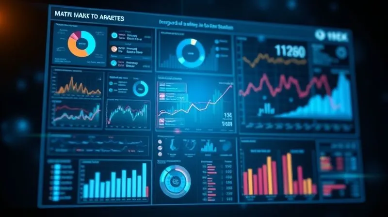 A photorealistic image of a complex, glowing holographic dashboard displaying integrated market analysis and sales forecast data. The interface shows dynamic charts, graphs, and predictive models, with a subtle AI-like glow. Professional photography, 8K, cinematic lighting, sharp focus on the holographic display, depth of field blurring a subtle background, shot on a high-end DSLR.