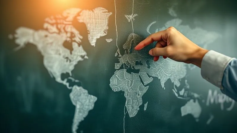 A photorealistic image of a subtle, almost invisible crack appearing on a pristine, well-defined roadmap drawn on a chalkboard, with a single hand pointing to it. Cinematic lighting, sharp focus on the crack, depth of field blurring the background, 8K hyper-detailed, professional photography.