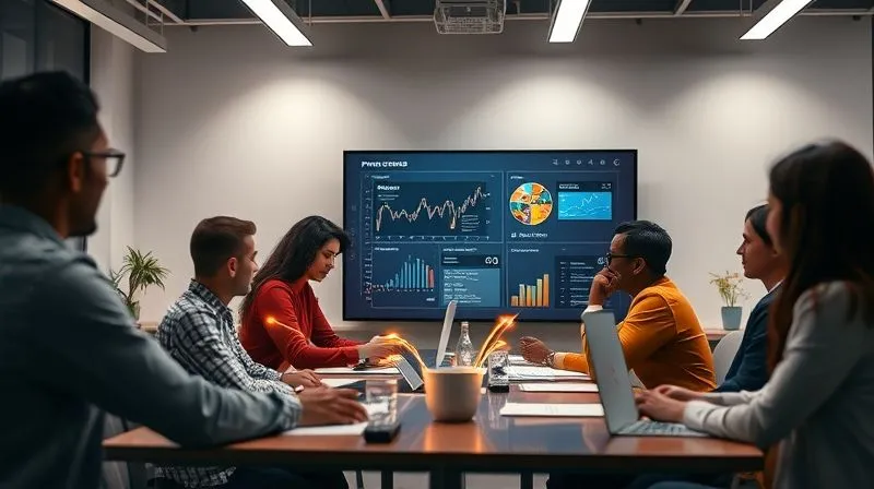 Photorealistic, professional photography, 8K, cinematic lighting, sharp focus, depth of field, shot on a high-end DSLR. A modern, minimalist office setting with a diverse team collaborating seamlessly. Subtle, glowing arrows and lines visually connecting team members, a central project dashboard on a large screen displaying synchronized data. The overall impression is one of smooth information flow and organized communication channels. The lighting is bright and inviting, conveying efficiency and clarity. Photorealistic, professional photography, 8K, cinematic lighting, sharp focus, depth of field, shot on a high-end DSLR. A modern, minimalist office setting with a diverse team collaborating seamlessly. Subtle, glowing arrows and lines visually connecting team members, a central project dashboard on a large screen displaying synchronized data. The overall impression is one of smooth information flow and organized communication channels. The lighting is bright and inviting, conveying efficiency and clarity.