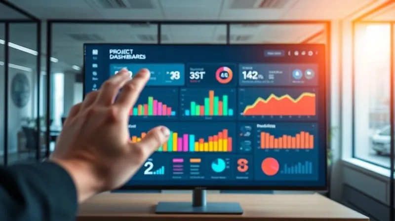 Photorealistic, professional photography, 8K, cinematic lighting, sharp focus, depth of field, shot on a high-end DSLR. A dynamic project dashboard displayed on a large, sleek monitor in a modern office. The dashboard features vibrant, easy-to-read charts (bar graphs, pie charts, line graphs) showing project progress, task completion rates, and upcoming milestones. Clean, minimalist design with clear data visualization. A blurred hand gestures towards the screen, suggesting interaction. The lighting is bright and focused on the screen, highlighting the clarity of information. Photorealistic, professional photography, 8K, cinematic lighting, sharp focus, depth of field, shot on a high-end DSLR. A dynamic project dashboard displayed on a large, sleek monitor in a modern office. The dashboard features vibrant, easy-to-read charts (bar graphs, pie charts, line graphs) showing project progress, task completion rates, and upcoming milestones. Clean, minimalist design with clear data visualization. A blurred hand gestures towards the screen, suggesting interaction. The lighting is bright and focused on the screen, highlighting the clarity of information.