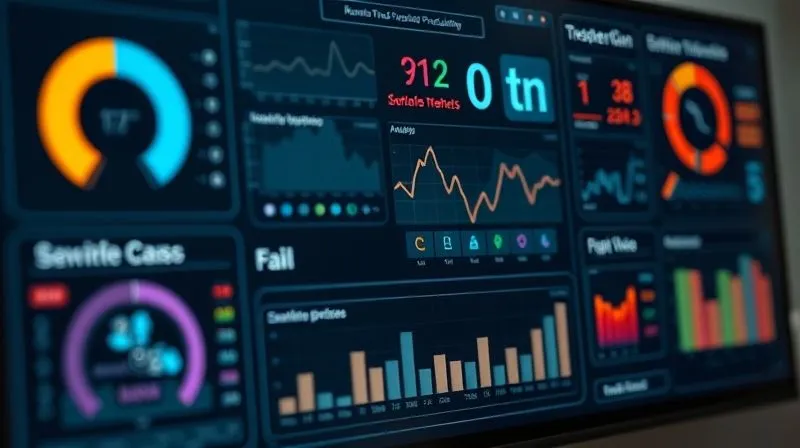A photorealistic dashboard displaying various remote team productivity metrics, with one showing a sharp decline. Cinematic lighting, 8K hyper-detailed, professional photography, sharp focus on the declining graph, depth of field blurring other less critical data points. A photorealistic dashboard displaying various remote team productivity metrics, with one showing a sharp decline. Cinematic lighting, 8K hyper-detailed, professional photography, sharp focus on the declining graph, depth of field blurring other less critical data points.