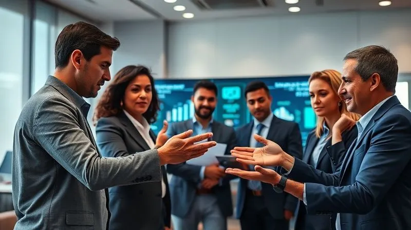 Photorealistic, professional photography, 8K, cinematic lighting, sharp focus, depth of field, shot on a high-end DSLR. A diverse team of professionals in a modern, well-lit meeting room, intensely collaborating around a large digital display showing supply chain data and projections. Their faces show focus and determination, with hands gesturing towards the screen, symbolizing urgent problem-solving and unified effort. Photorealistic, professional photography, 8K, cinematic lighting, sharp focus, depth of field, shot on a high-end DSLR. A diverse team of professionals in a modern, well-lit meeting room, intensely collaborating around a large digital display showing supply chain data and projections. Their faces show focus and determination, with hands gesturing towards the screen, symbolizing urgent problem-solving and unified effort.