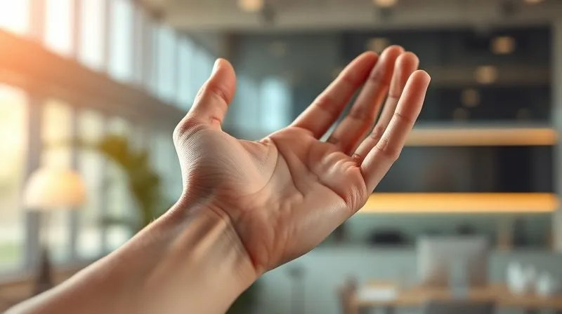 photorealistic, professional photography, 8K, cinematic lighting, sharp focus, depth of field, shot on a high-end DSLR, a hand gracefully extending an open, empty hand gesture towards a softly blurring distance, symbolizing a respectful and open departure. The background shows a modern, professional office environment, with warm, inviting light. The overall mood is one of understanding and forward-looking acceptance, not sadness. photorealistic, professional photography, 8K, cinematic lighting, sharp focus, depth of field, shot on a high-end DSLR, a hand gracefully extending an open, empty hand gesture towards a softly blurring distance, symbolizing a respectful and open departure. The background shows a modern, professional office environment, with warm, inviting light. The overall mood is one of understanding and forward-looking acceptance, not sadness.