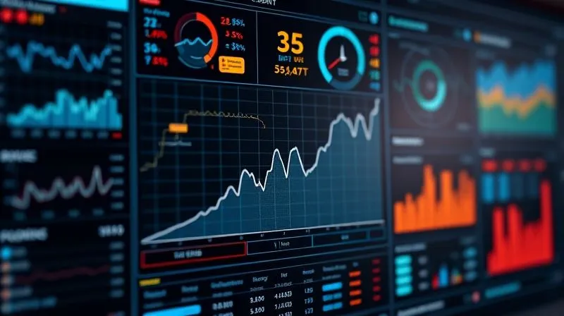 A photorealistic image of a complex business dashboard displaying various metrics, with one key metric graph flatlining, surrounded by vibrant, active graphs. Cinematic lighting, 8K, sharp focus, depth of field, shot on a high-end DSLR.