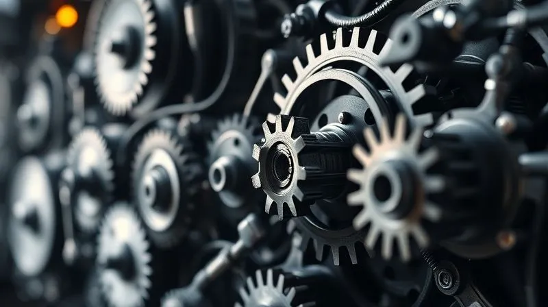 A photorealistic image depicting a complex network of interconnected gears and levers, some of which are clearly misaligned or jammed, symbolizing the various points of failure in a product launch. The scene is professionally lit with dramatic shadows and highlights, 8K, cinematic lighting, sharp focus on the broken connections, depth of field blurring the background, shot on a high-end DSLR. A photorealistic image depicting a complex network of interconnected gears and levers, some of which are clearly misaligned or jammed, symbolizing the various points of failure in a product launch. The scene is professionally lit with dramatic shadows and highlights, 8K, cinematic lighting, sharp focus on the broken connections, depth of field blurring the background, shot on a high-end DSLR.