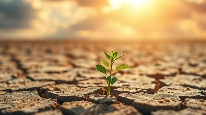 A photorealistic image depicting a small, resilient plant pushing through cracked, dry earth, symbolizing growth and triumph over adversity. The plant is vibrant and green, with the sun's rays breaking through the clouds above. Professional photography, 8K, cinematic lighting, sharp focus on the plant, depth of field blurring the background, shot on a high-end DSLR. A photorealistic image depicting a small, resilient plant pushing through cracked, dry earth, symbolizing growth and triumph over adversity. The plant is vibrant and green, with the sun's rays breaking through the clouds above. Professional photography, 8K, cinematic lighting, sharp focus on the plant, depth of field blurring the background, shot on a high-end DSLR.
