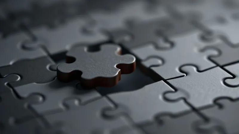 Photorealistic, professional photography, 8K, cinematic lighting, sharp focus, depth of field, shot on a high-end DSLR. A puzzle piece that doesn't quite fit into the larger puzzle, symbolizing a lack of product-market fit. The piece is brightly lit, highlighting its distinct shape, while the surrounding puzzle is slightly blurred, emphasizing the mismatch. The mood is contemplative and slightly challenging.