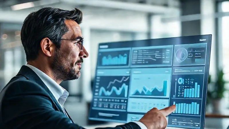 A photorealistic image of a business professional looking at a clean, intuitive digital dashboard with clear, actionable insights, a subtle glow on their face indicating understanding and confidence. The background is a modern office, cinematic lighting, sharp focus on the dashboard, depth of field. 8K hyper-detailed, professional photography. A photorealistic image of a business professional looking at a clean, intuitive digital dashboard with clear, actionable insights, a subtle glow on their face indicating understanding and confidence. The background is a modern office, cinematic lighting, sharp focus on the dashboard, depth of field. 8K hyper-detailed, professional photography.
