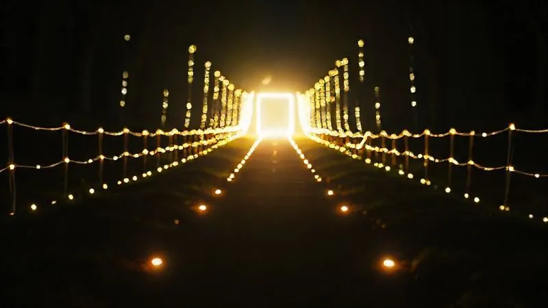 A photorealistic, professional photography, 8K, cinematic lighting, sharp focus, depth of field, shot on a high-end DSLR, depicting a series of interconnected, glowing pathways leading to a brightly lit goal, symbolizing a well-guided lead nurturing journey. The paths are clear and inviting, with subtle signs of progress.