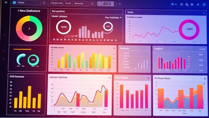 A complex data dashboard with various charts and graphs, showing different user segments highlighted (e.g., mobile users, new visitors, specific demographics) with distinct performance metrics for each. The dashboard is clean, professional, and visually emphasizes the power of segmentation in A/B test analysis. Photorealistic, professional photography, 8K, cinematic lighting, sharp focus, depth of field, shot on a high-end DSLR.
