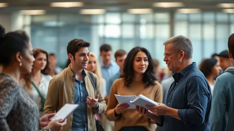 A photorealistic image of a diverse group of people engaged in everyday activities, with a researcher subtly observing their interactions and behaviors from a slight distance, taking notes. Cinematic lighting, sharp focus on the subjects, depth of field blurring the background, 8K hyper-detailed, professional photography.